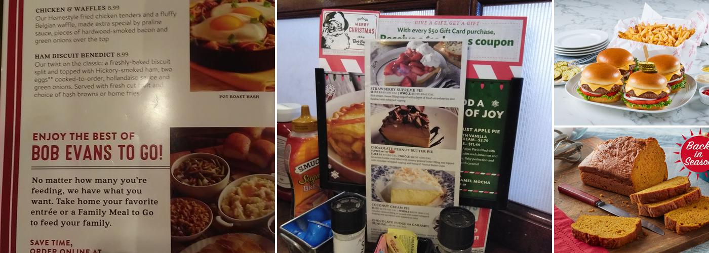 Bob Evans Menu