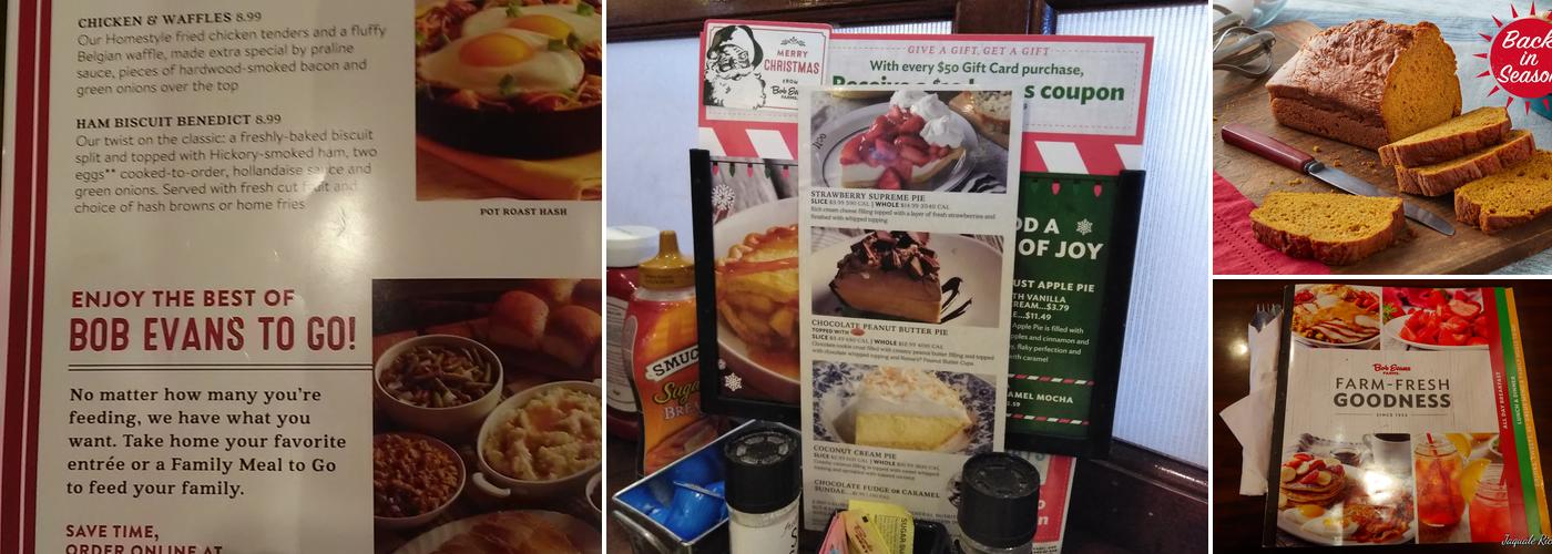 Bob Evans Menu