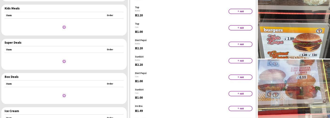 Chicken World Peri Peri Croydon Menu