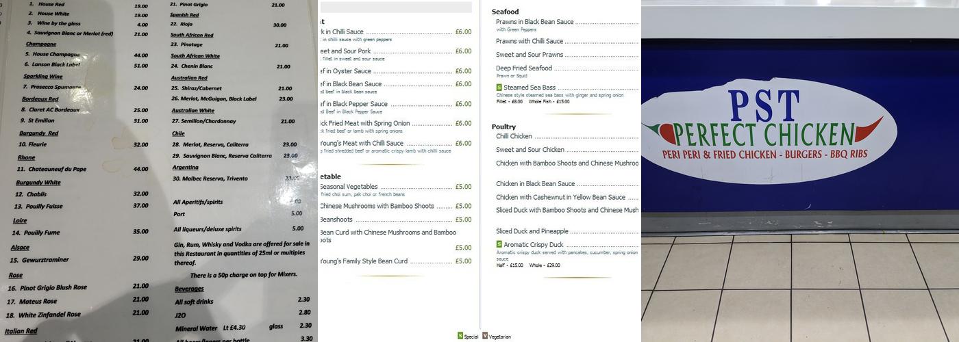 Young's Peking Restaurant Menu