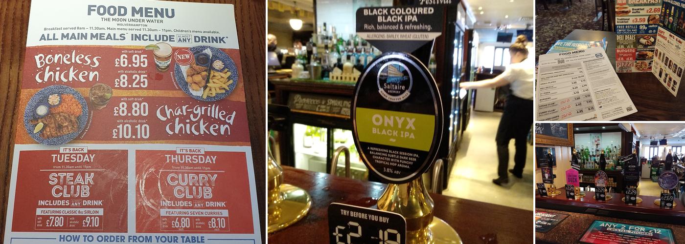 The Moon Under Water - JD Wetherspoon Menu