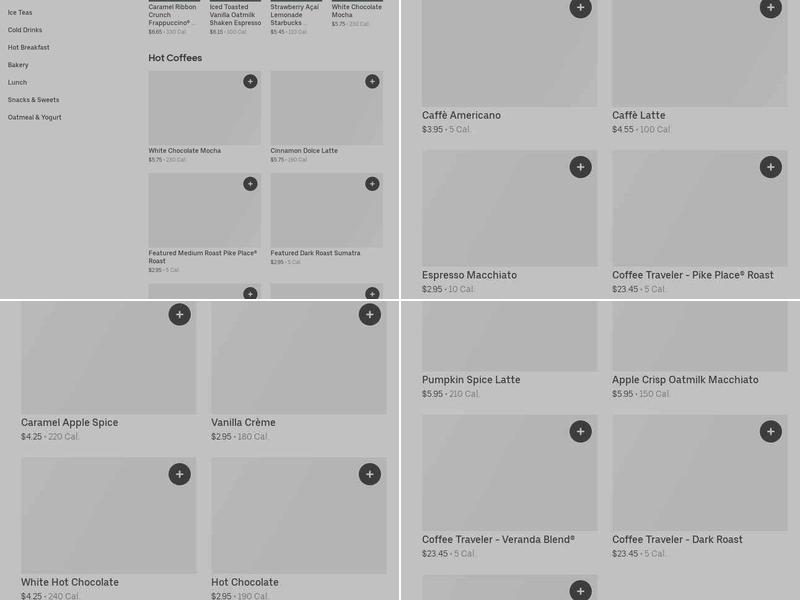Starbucks Menu