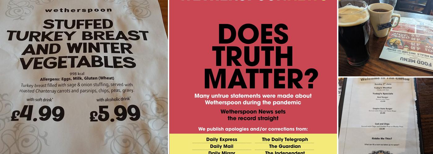 The Clifton - JD Wetherspoon Menu