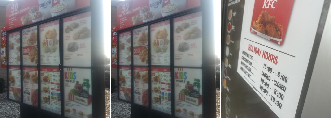 KFC Menu