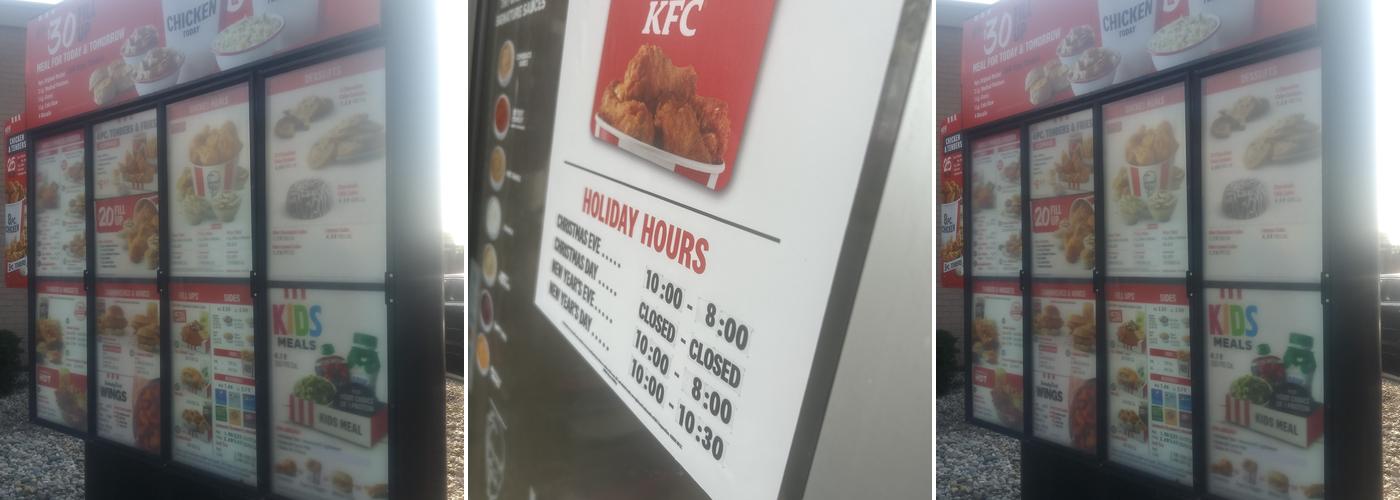 KFC Menu
