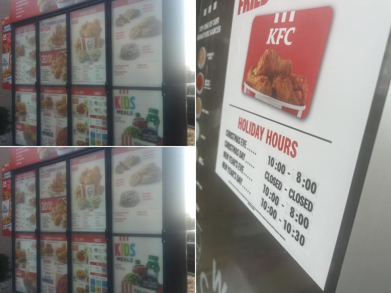 KFC Menu