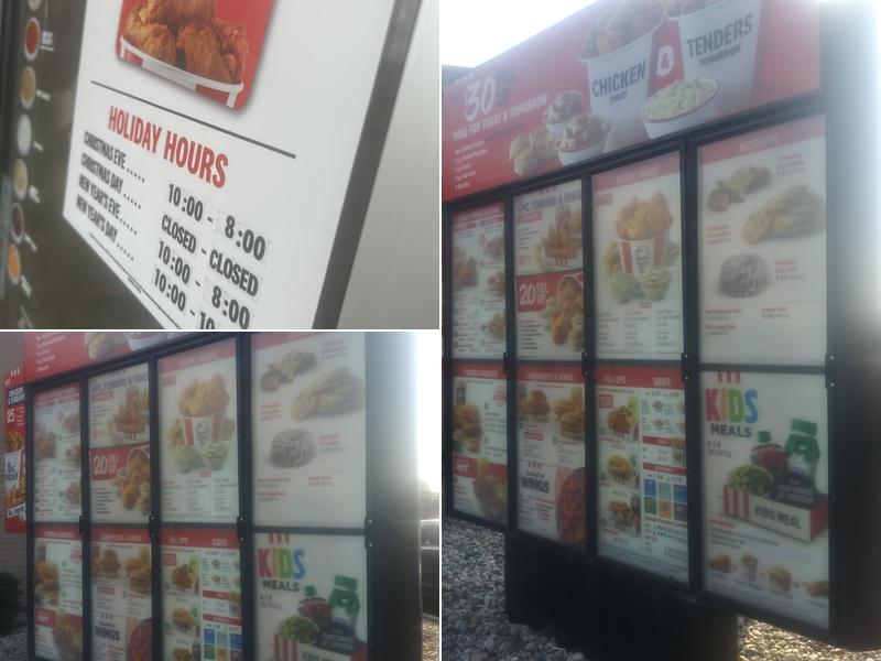 KFC Menu