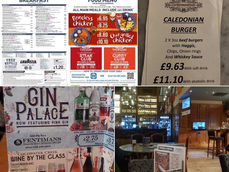 The Bloxwich Showman - JD Wetherspoon Menu