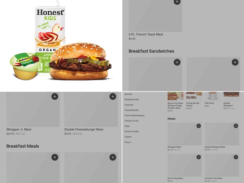 Burger King Menu