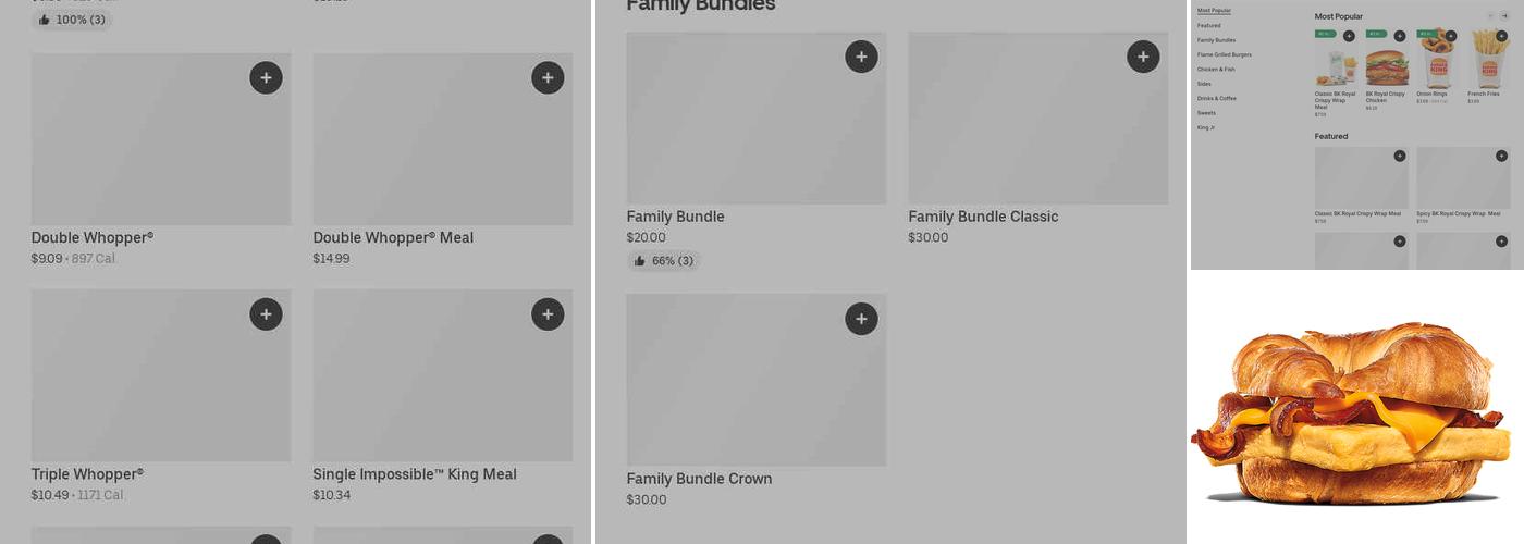 Burger King Menu