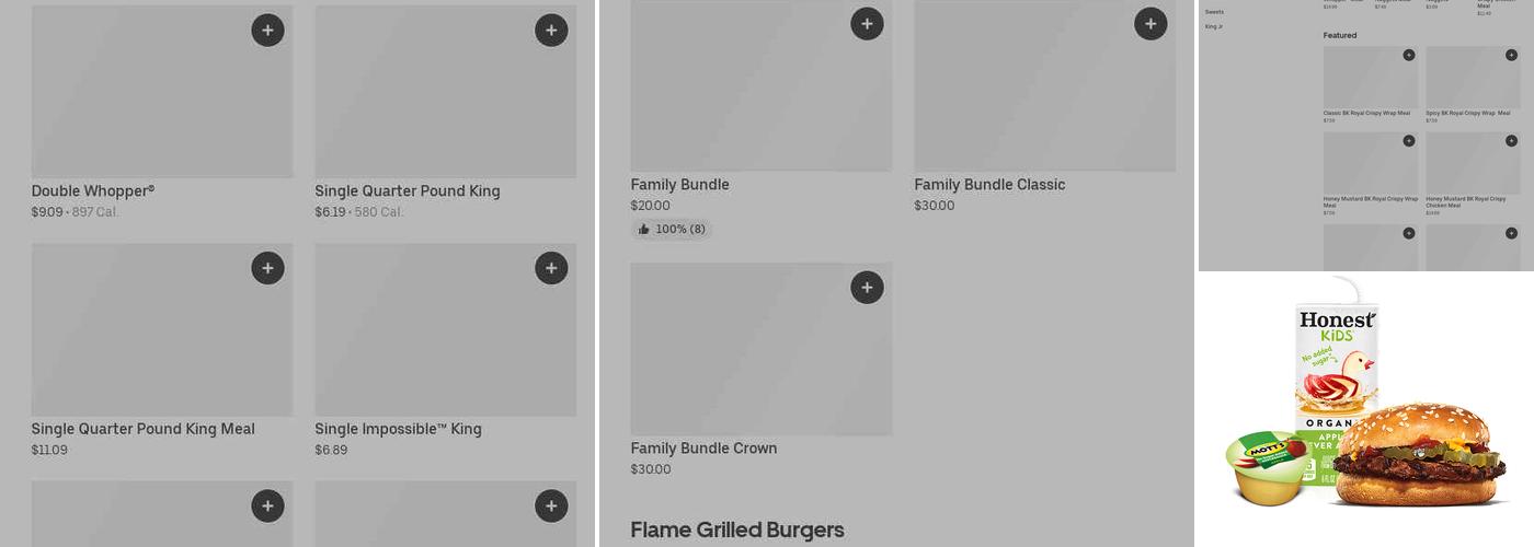 Burger King Menu