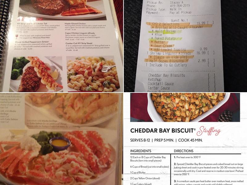 Red Lobster Menu