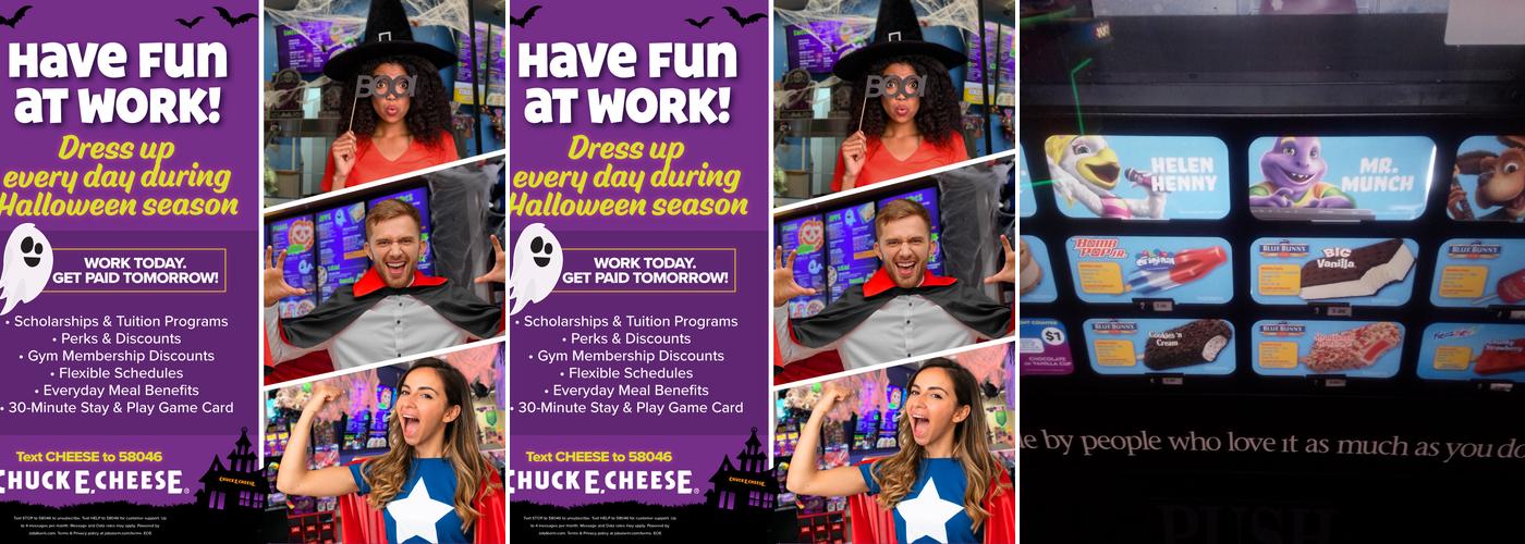 Chuck E. Cheese Menu