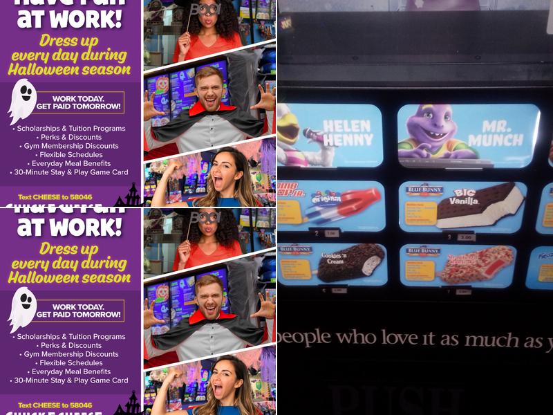 Chuck E. Cheese Menu