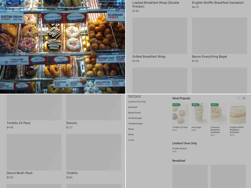 Tim Hortons Menu