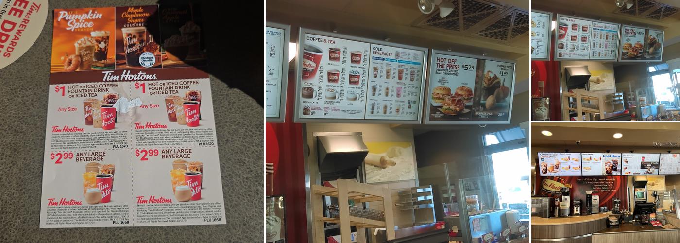 Tim Hortons Menu