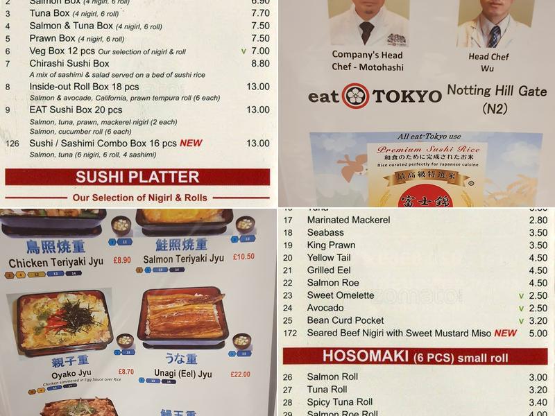 Eat Sushi (Kensal Rise) Menu