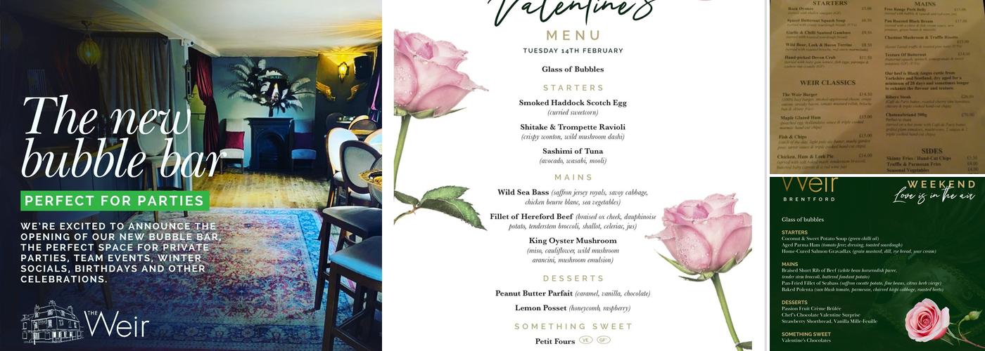The Weir Bar Menu