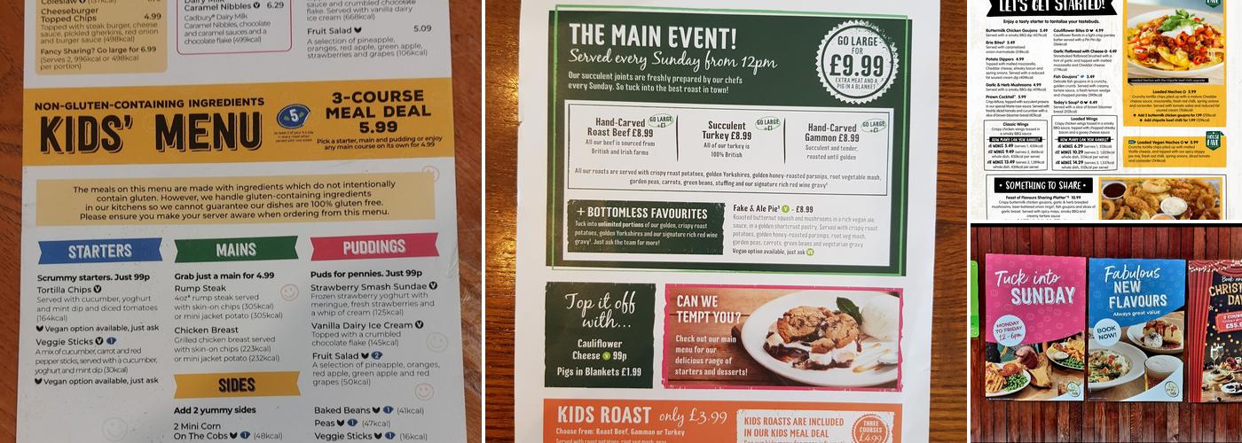 The Bluebrick Table Table Menu