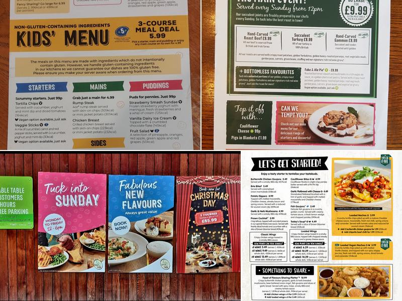 The Bluebrick Table Table Menu