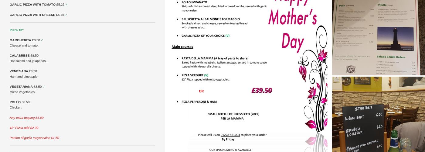 Gianni's Pizzeria Menu