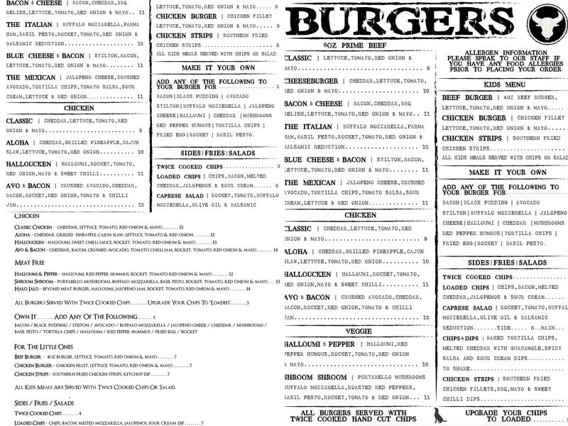 The Black Dog Inn, Dalton-in-Furness Menu