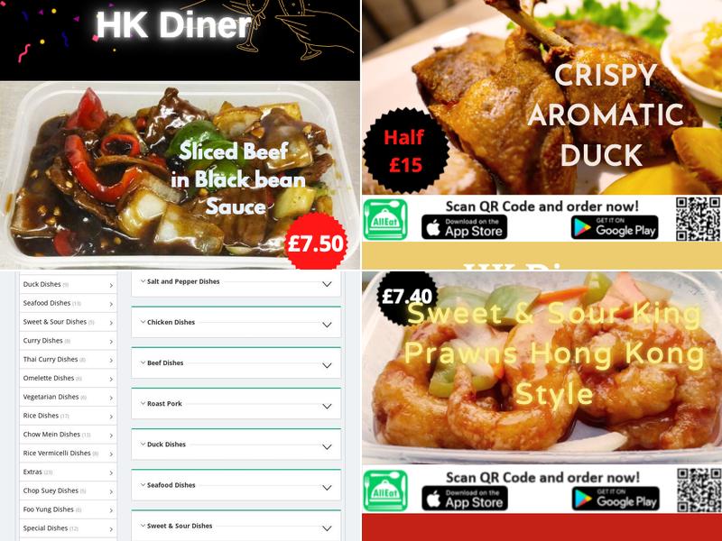 HK Diner Menu