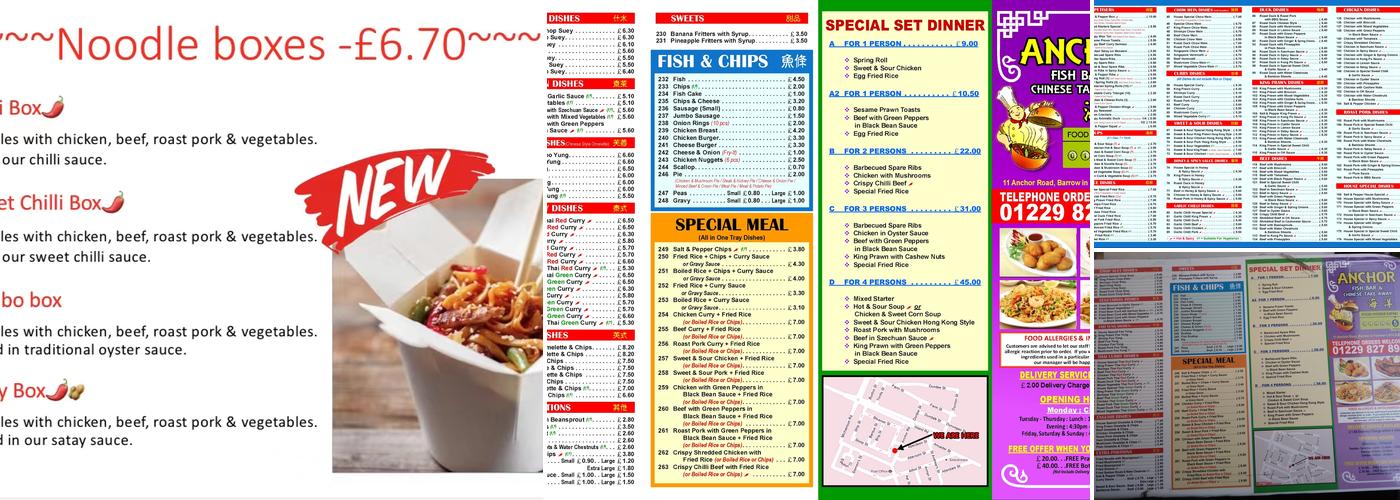 Anchor Fish Bar Menu