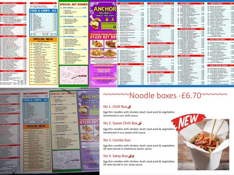 Anchor Fish Bar Menu