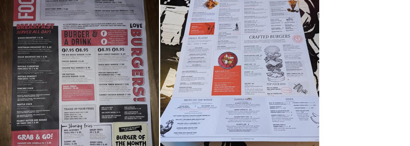 The Miller, Cheltenham Menu