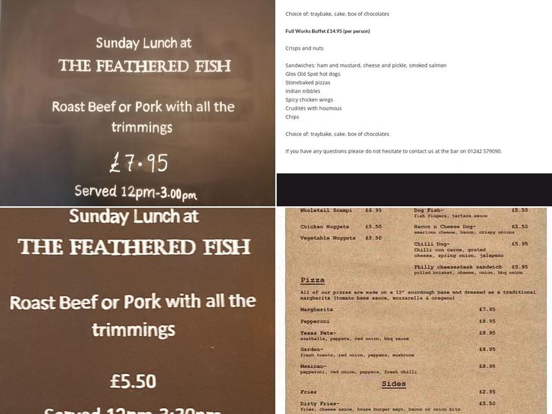 The Feathered Fish Menu