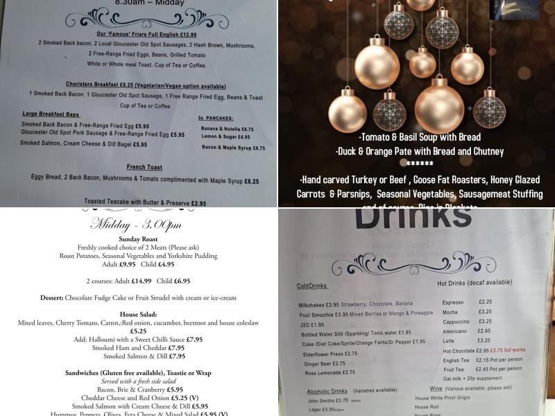 Comfy Pew Cafe Bistro Menu