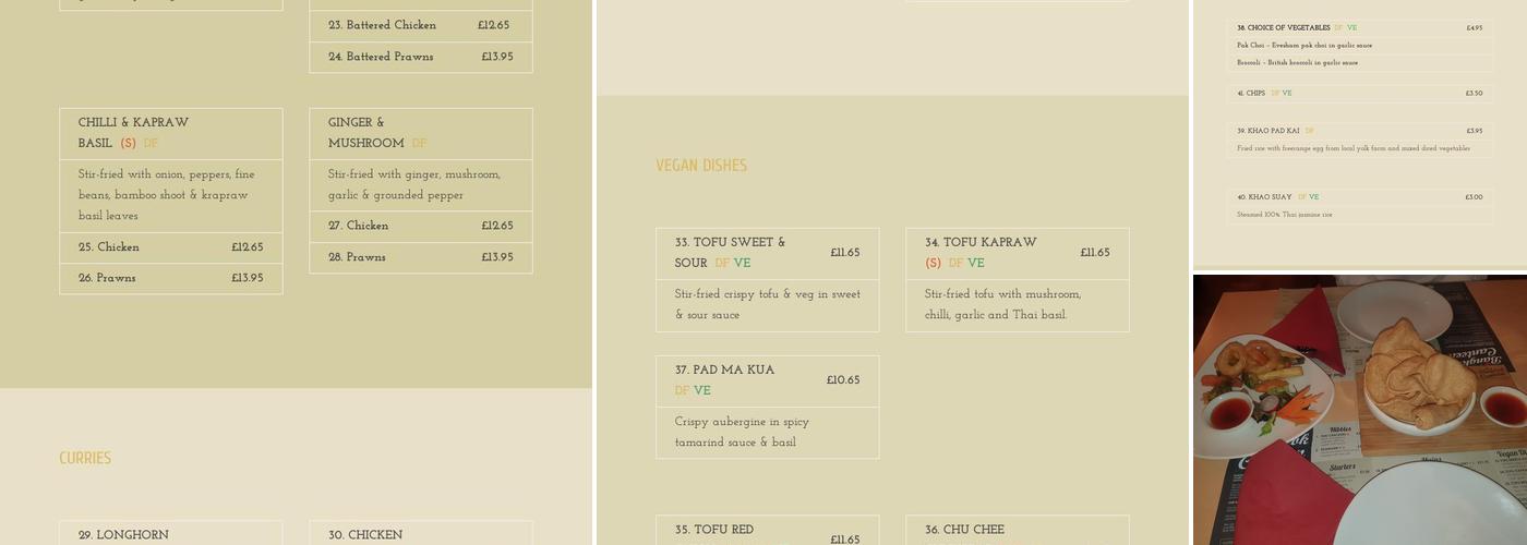 Bangkok Canteen Gloucester Menu