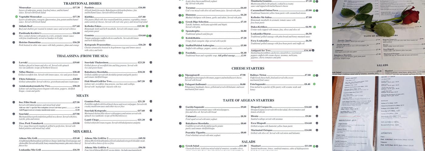 Greek On The Docks Menu
