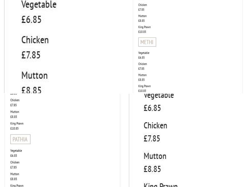 Deepam South Indian Restaurant and Takeaway Menu