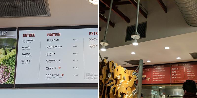 Chipotle Mexican Grill Menu