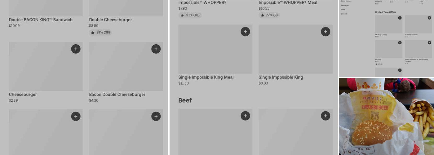 Burger King Menu