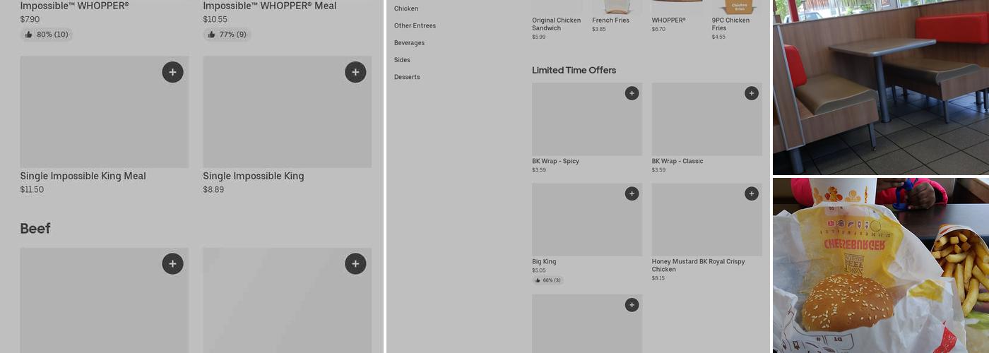 Burger King Menu