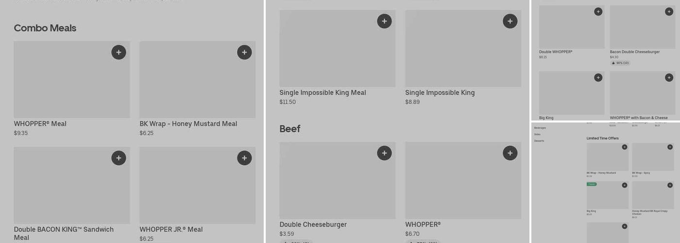 Burger King Menu