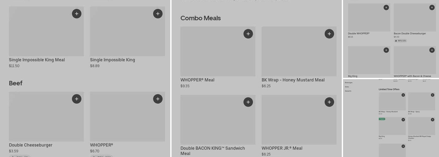 Burger King Menu