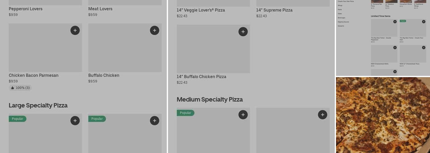 Pizza Hut Menu