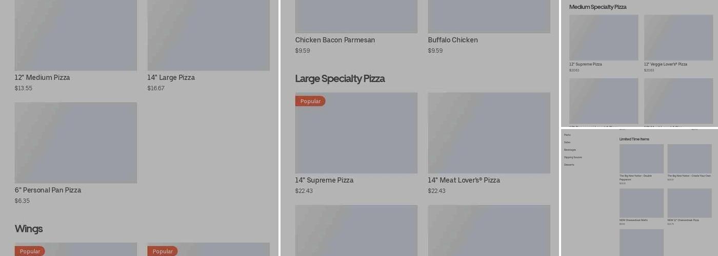 Pizza Hut Menu