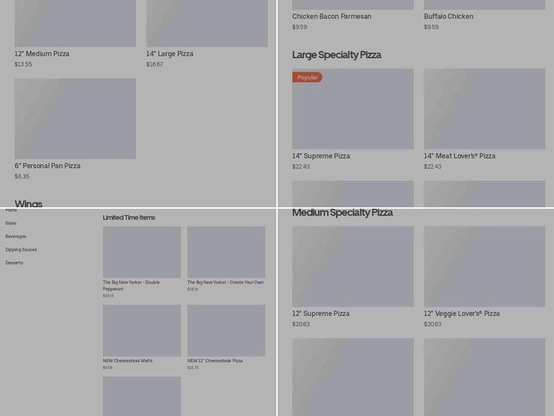 Pizza Hut Menu