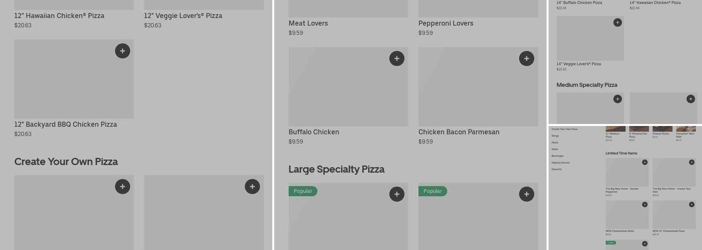 Pizza Hut Menu