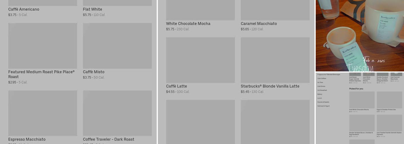 Starbucks Menu