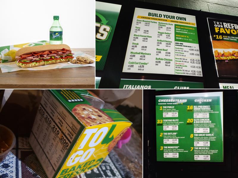 Subway Menu