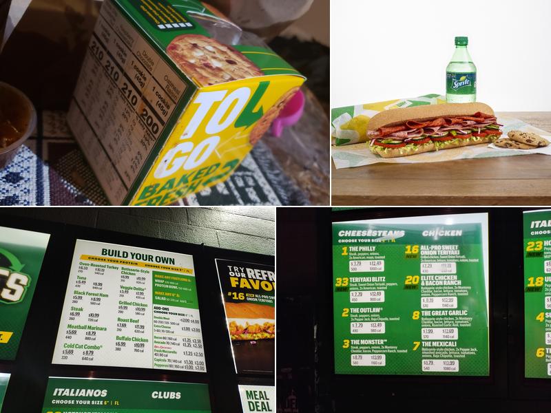 Subway Menu