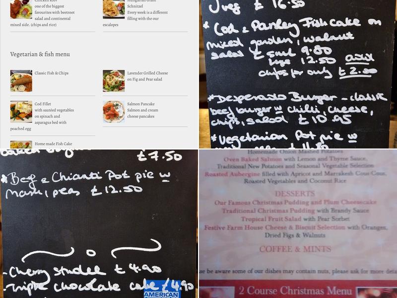 The Black Horse Menu