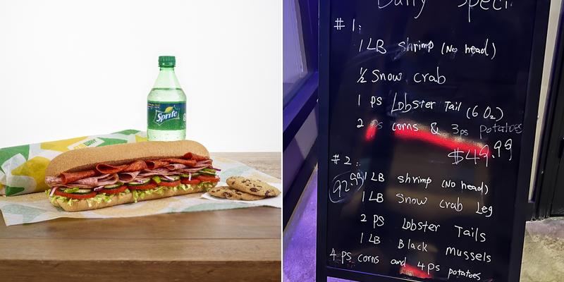 Subway Menu