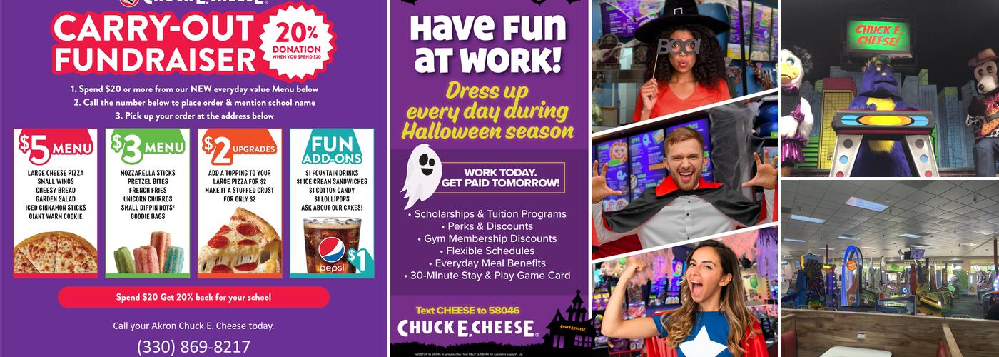 Chuck E. Cheese Menu